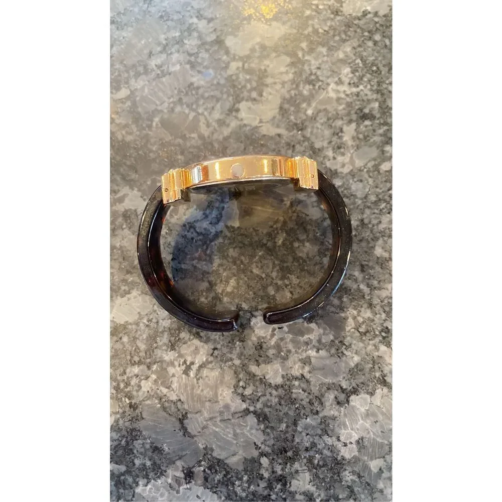 Vintage Jones New York Tortoise Shell Cuff Watch Set